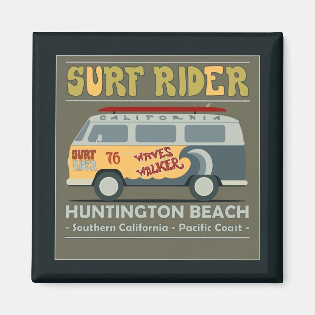 Imã Surf Rider Huntington Beach (Frente)