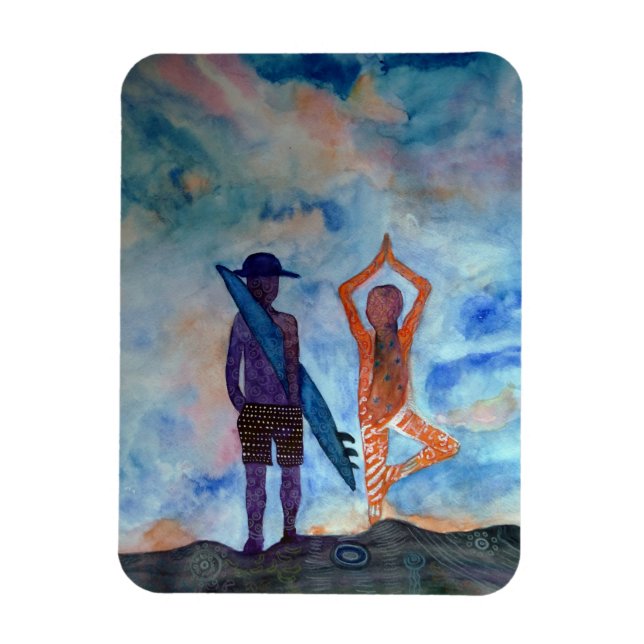 Ímã Surf Yoga Sunset Fairy Drace Magnet (Vertical)