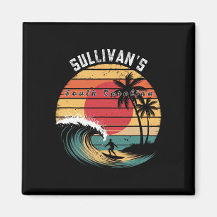 Imã Surfando na Praia da Carolina do Sul de Sullivan