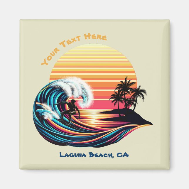 Imã Surfar no Sunset (Frente)