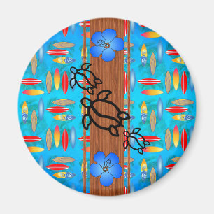 Imã Surfboard Retro Honu