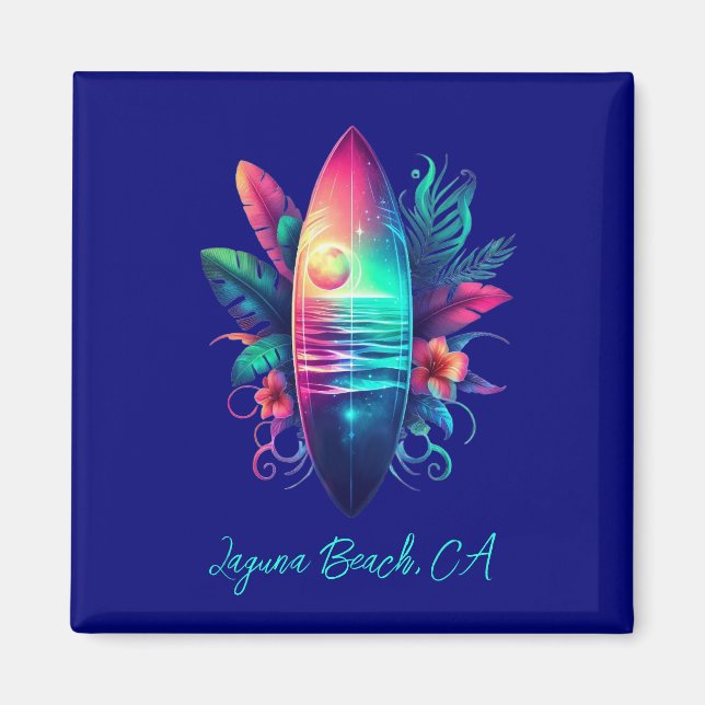 Imã Surfboard Tropical Beach- (Frente)