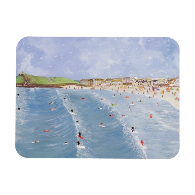 Ímã Surfe em Porthmeor (Horizontal)