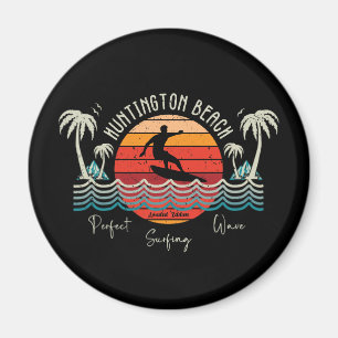 Imã Surfe na praia de Huntington