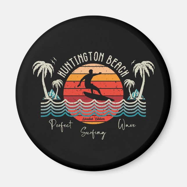 Imã Surfe na praia de Huntington (Frente)
