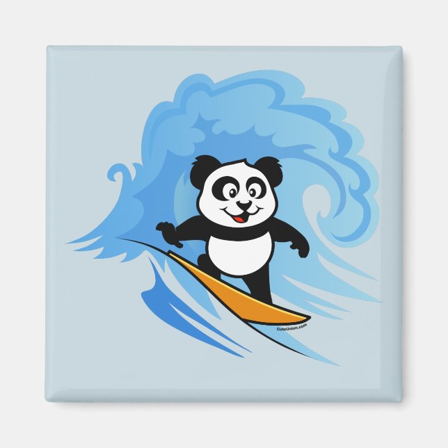 Imã Surfing Panda (Frente)