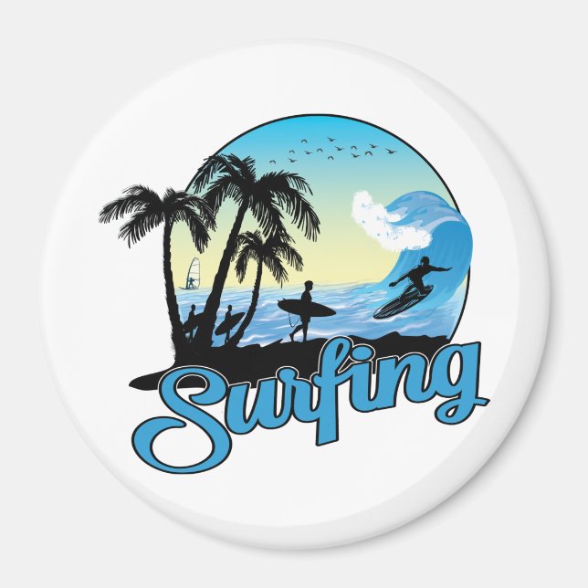 Imã surfing Sea Beach (Frente)