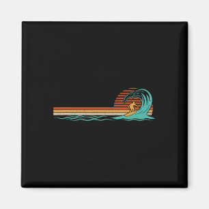 Imã Surfista Onda Vintage Surf Retro Praia
