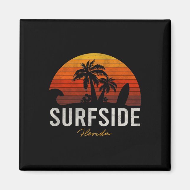 Imã Surfside Beach Flórida Fl Palms Vacms Surfs Suns (Frente)