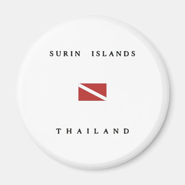 Imã Surin Islands Thailand Scuba Dive Flag (Frente)