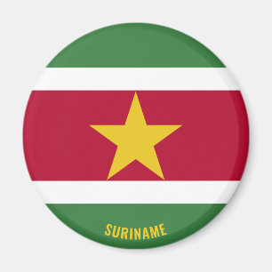 Imã Suriname Flag Encantando Magnet Patriótico