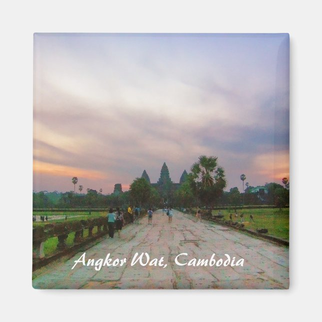 Imã Surnise Journey to Angkor Wat Cambodja Magnet (Frente)