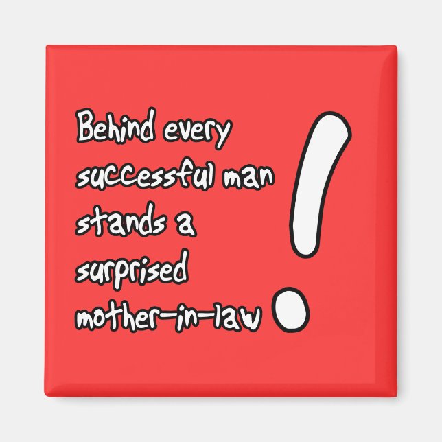 Imã Surpreendido Humor Engraçado De Magneta Madre-Em-L (Frente)