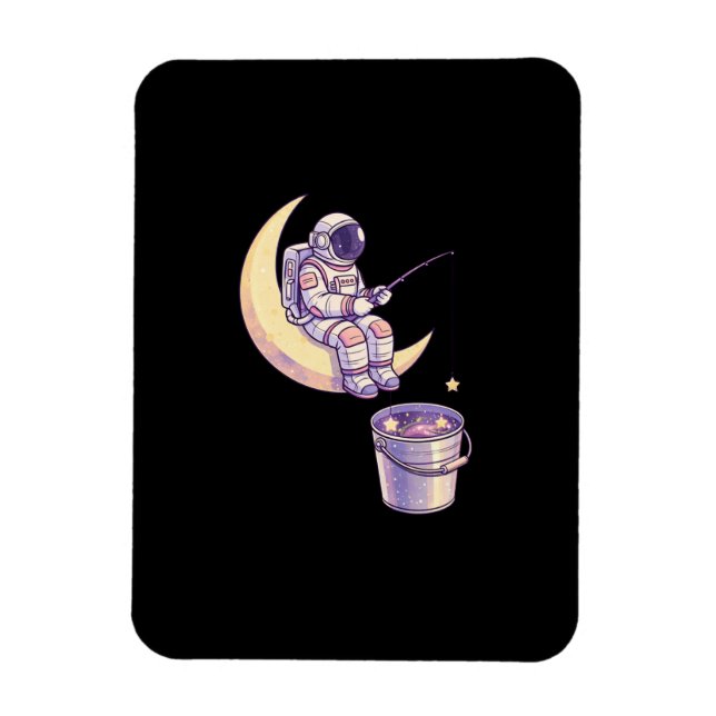 Ímã Surreal Astronaut Fishing for Stars Wall Art - (Vertical)