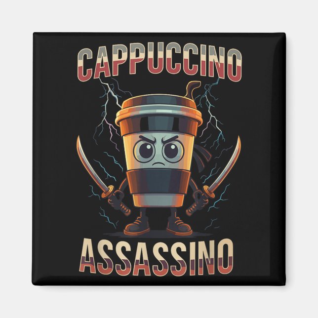Imã Surreal Italiano Cappuccino Ino Funny Meme (Frente)