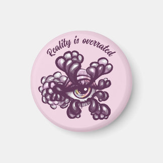 Imã Surreal Weirdcore Eye Artwork in Dreamy Pastel