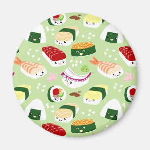 Imã Sushi de Kawaii com caras
