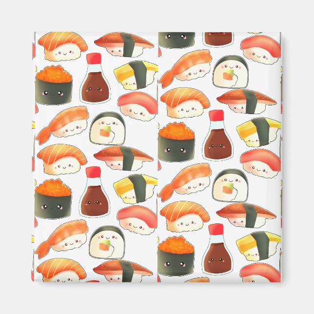 Imã Sushi Fofo (Frente)
