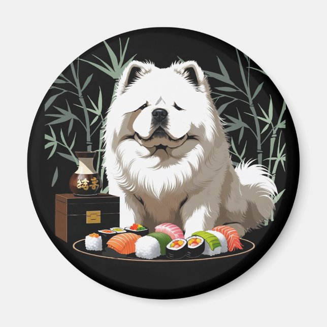 Imã SUSHI PARA QUALQUER UM - Cream Chow  (Frente)