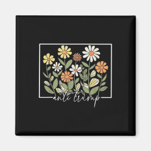 Imã Sutil Anti Trump Floral Flower Democrata