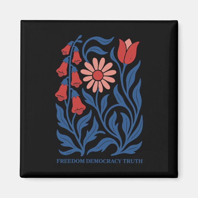 Imã Sutil Resistir Trump Foxglove Daisip Flower 4t (Frente)