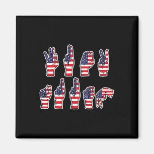 Imã Sutil Resistir Trump Língua de Sinais Asl 4 de Jul