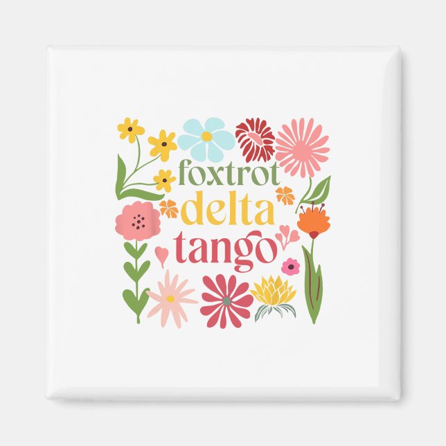 Imã Sutil Tampão Floral Resiste Flores de Camisa Foxtr (Frente)