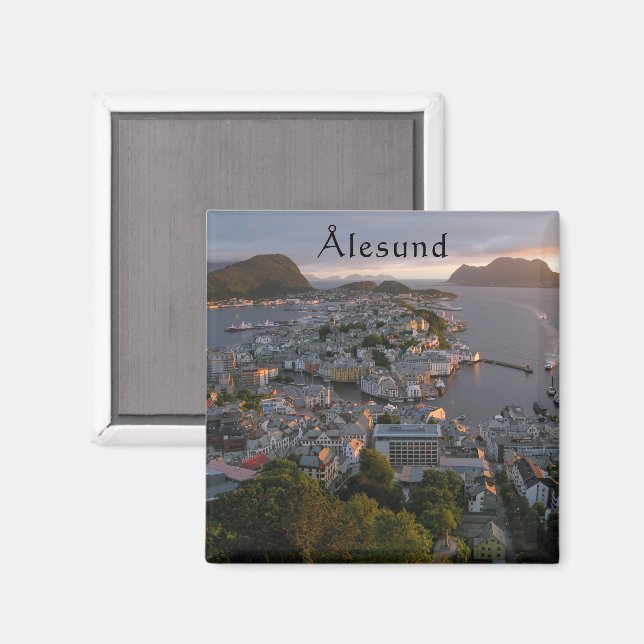 Imã Suvenir de Alesund (Front/Back)