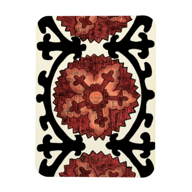 Ímã Suzani Style - Padrão Floral Decorativo (Vertical)
