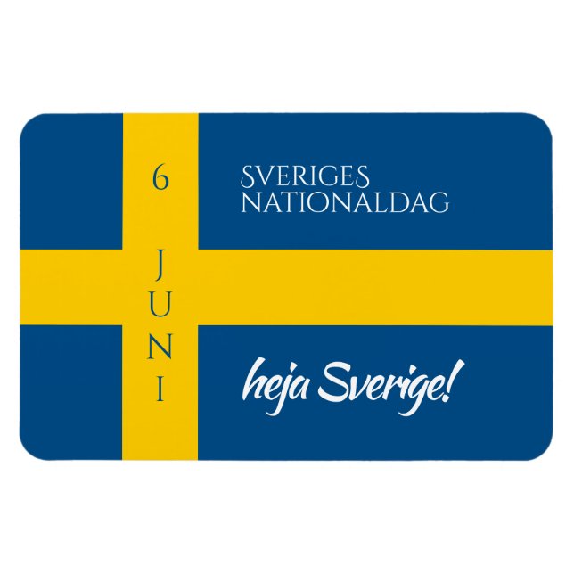 Ímã Sveriges Nationaldag Bandeira do Dia Nacional da S (Horizontal)