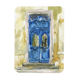 Ímã Sveta Mikhale art. Vintage porta azul. Ucrânia