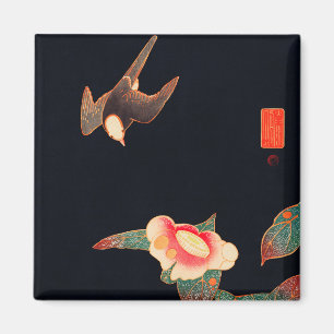 Imã Swallow e Camellia (1900) apresentada por Ito Jaku