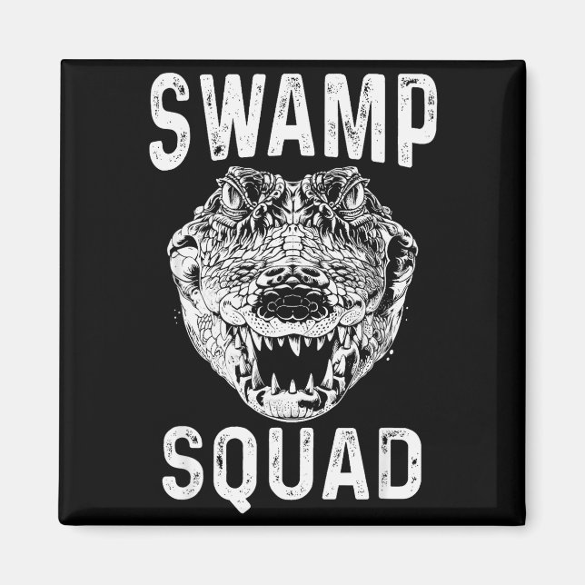 Imã Swamp Alligator Squad Reptile Gator Lovers Funny  (Frente)