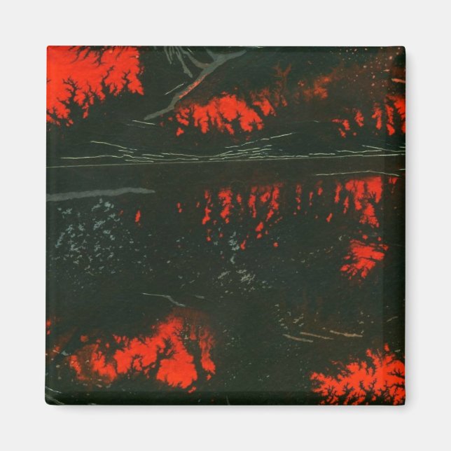Imã "Swamp Fire #1" Magnet Abstrato (Frente)
