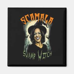 Imã Swamp Witch Funny Anti Kamala Harris 2024 Hallowee