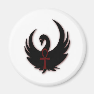 Imã Swan Preto com Ankh