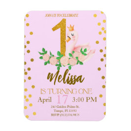 Ímã Swan Princess Transformando Um Convite De Aniversá