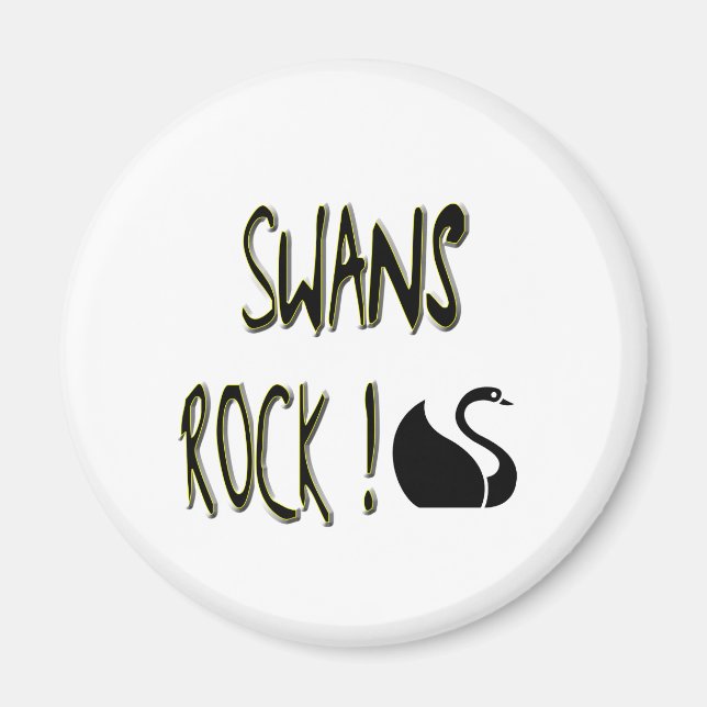 Imã Swans Rock! Íman (Frente)