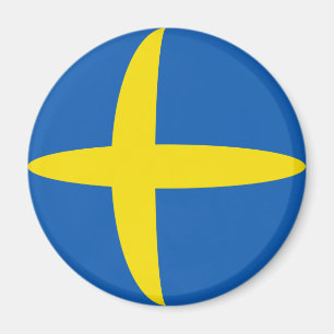 Imã Sweden Fisheye Flag Magnet
