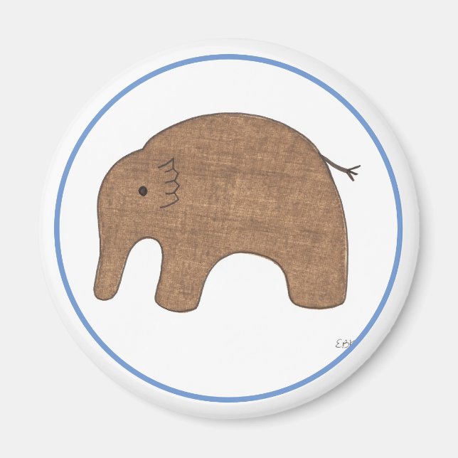 Imã Sweet Baby Elephant Art Magnet-Erin Brie Art Magne (Frente)