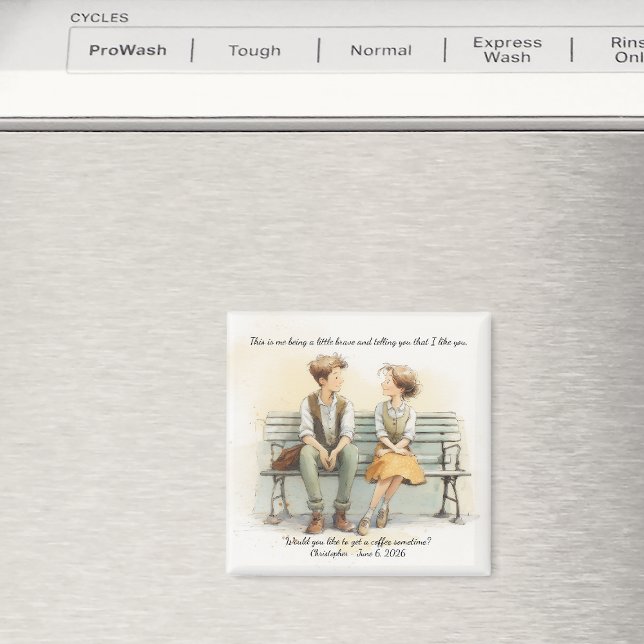 Imã Sweet First Date Coffee Confession (Criador carregado)