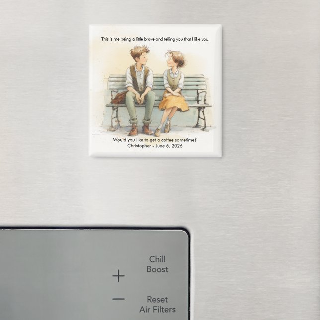 Imã Sweet First Date Coffee Confession (Criador carregado)