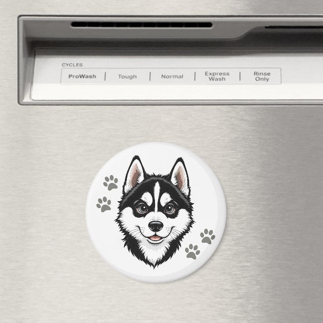 Imã Sweet Husky Puppy Siberian (In Situ (Dishwasher))