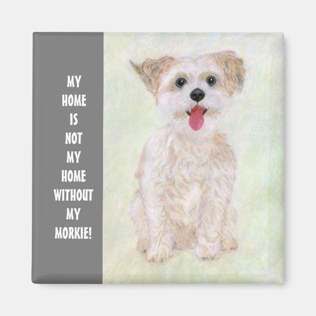 Imã Sweet Morkie Home Magnet (Frente)