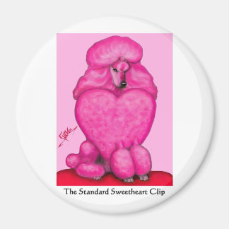 Imã Sweetheart Poodle Round Magnet