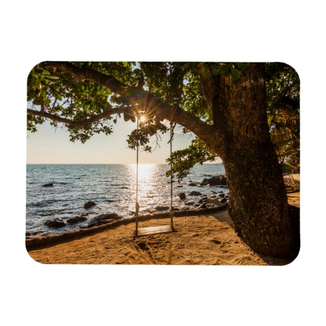 Ímã Swing on the Beach no Sunset (Horizontal)