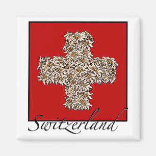 Imã Swiss Edelweiss Cross