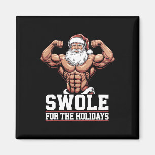 Imã Swole De Workout De Natal Para O Natal Do Papai No