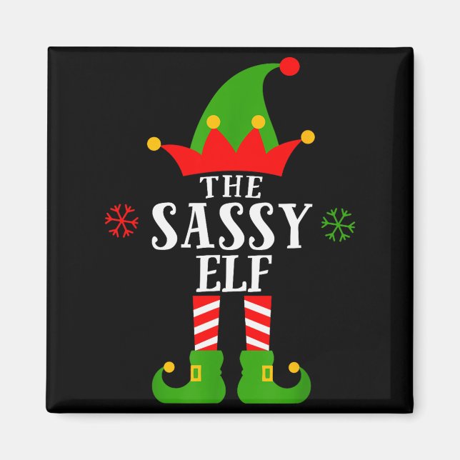 Imã Sy Elf Funny Matching Family Group Christmas Pajam (Frente)