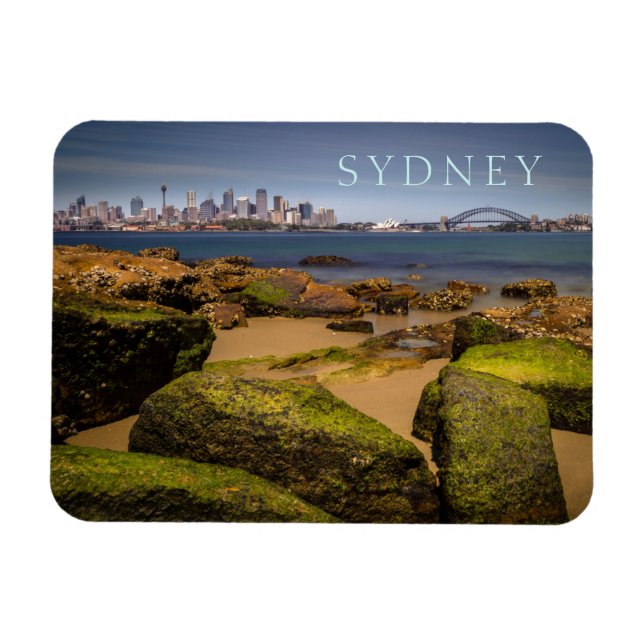 Ímã Sydney Austrália Skyline, de Bradleys Head (Horizontal)